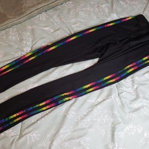 [10] Boohoo Rainbow Striped Leggings